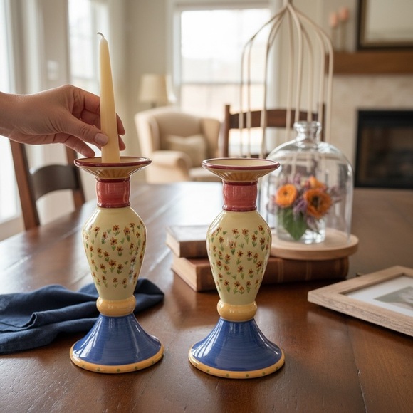 Vintage Pfaltzgraff Pistoulet Candle Holders (set of 2) - Picture 3 of 11